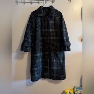 Plaid Wool Coat